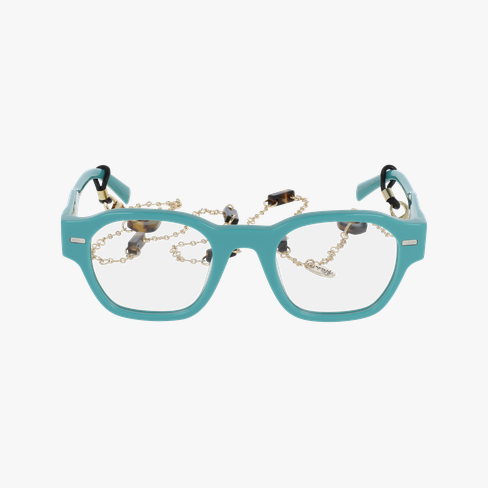 Lunettes de vue femme CARACTÈRES AUTHENTIQUE vert Vue de face