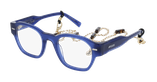 Lunettes de vue femme CARACTÈRES AUTHENTIQUE bleu/violet - Vue de face