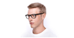LUNETTES DE VUE homme TH1891 noir/bleu - vue de 3/4