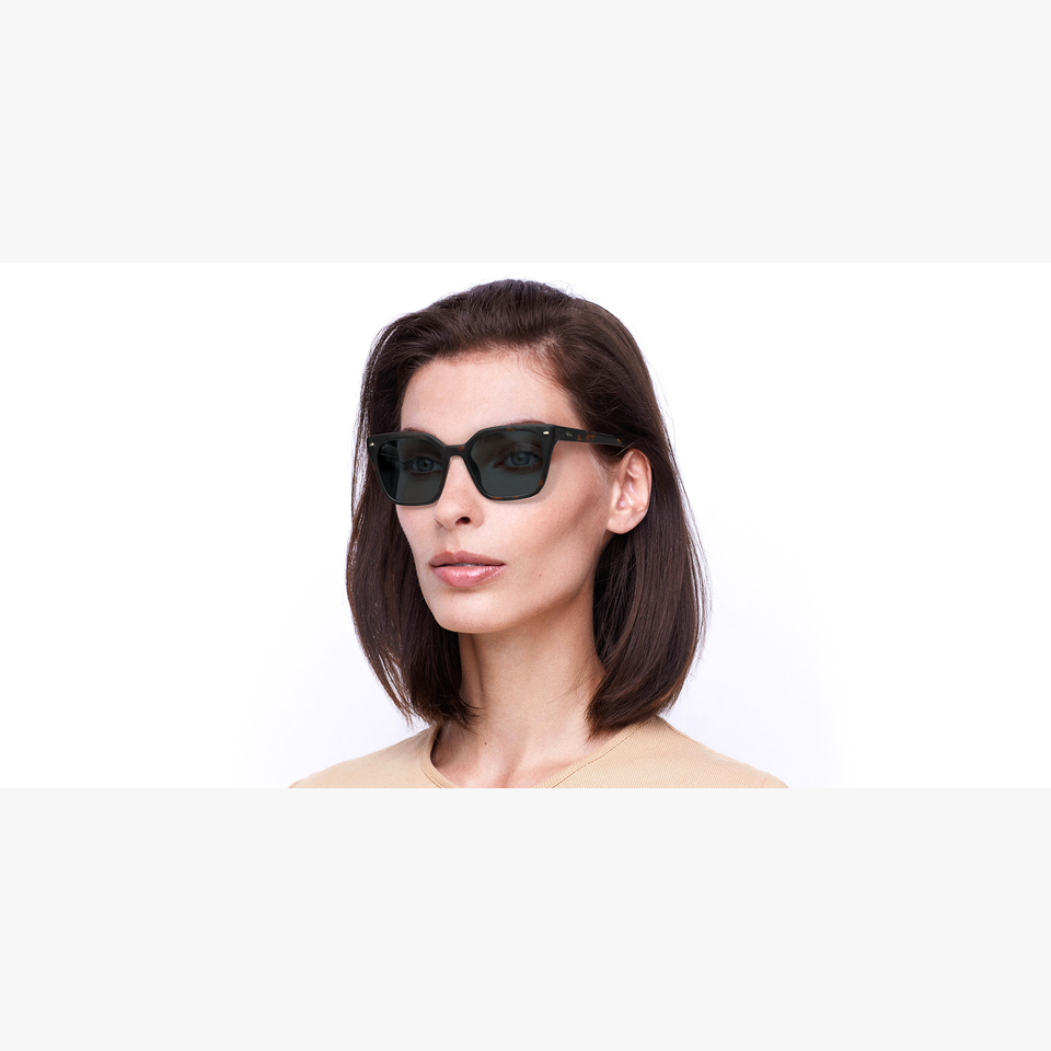 Lunettes de soleil femme ALEXANE écaille - Vue de face