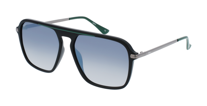 LUNETTES DE SOLEIL homme ILLAS noir/vert - Vue de face