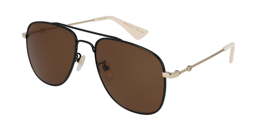 LUNETTES DE SOLEIL homme GG0514S noir/doré - vue de 3/4
