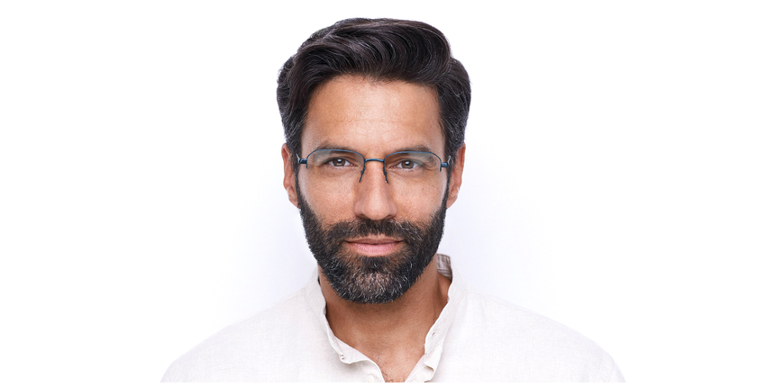 LUNETTES DE VUE homme MAGIC 174 bleu/bleu foncé mat - Vue de face