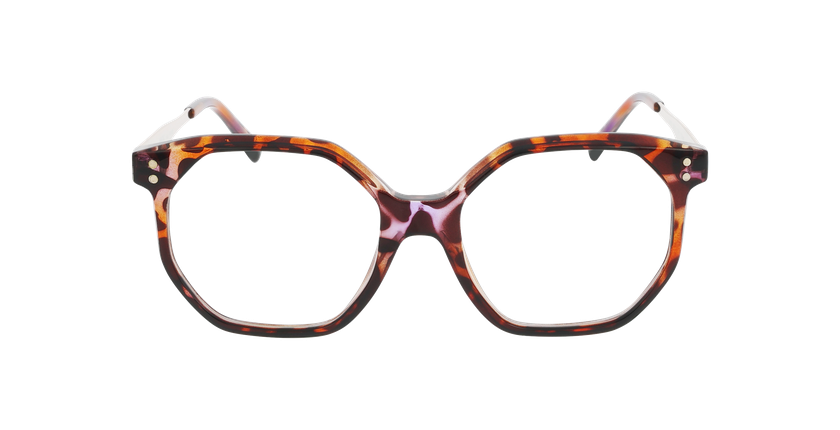 Lunettes de vue femme FANNIE écaille/violet - Vue de face