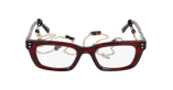 Lunettes de vue femme CARACTÈRES CRÉATIVE rouge marbré - Vue de face