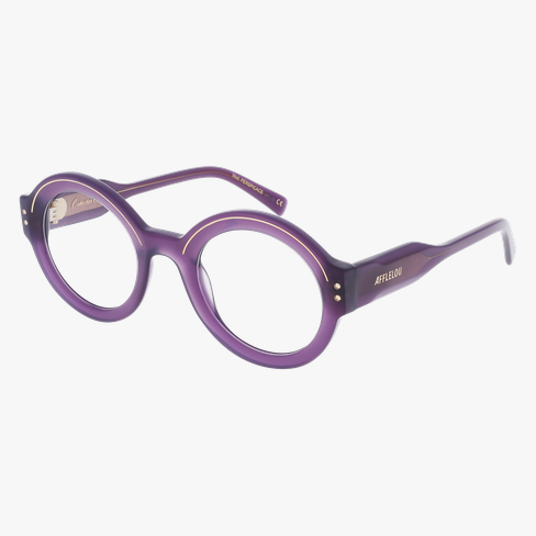 Lunettes de vue femme CARACTERES FIL D'OR PERSPICACE violet/dorée