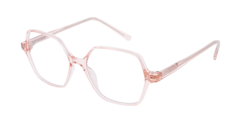 Lunettes de vue femme RZERO43 rose/dorée - Vue de face