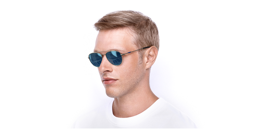 LUNETTES DE SOLEIL homme SPL995 argenté - vue de 3/4