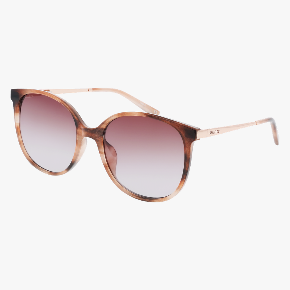 Lunettes de soleil femme KARIA marron/noir - Vue de face