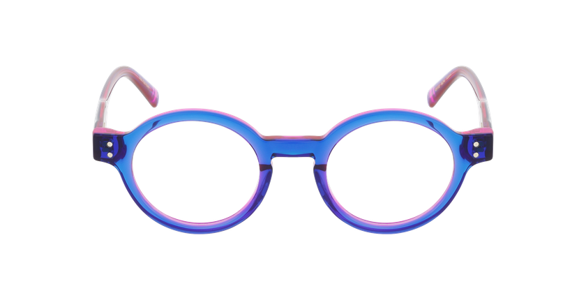 Lunettes de vue femme CARACTÈRES POÉTIQUE bleu - Vue de face