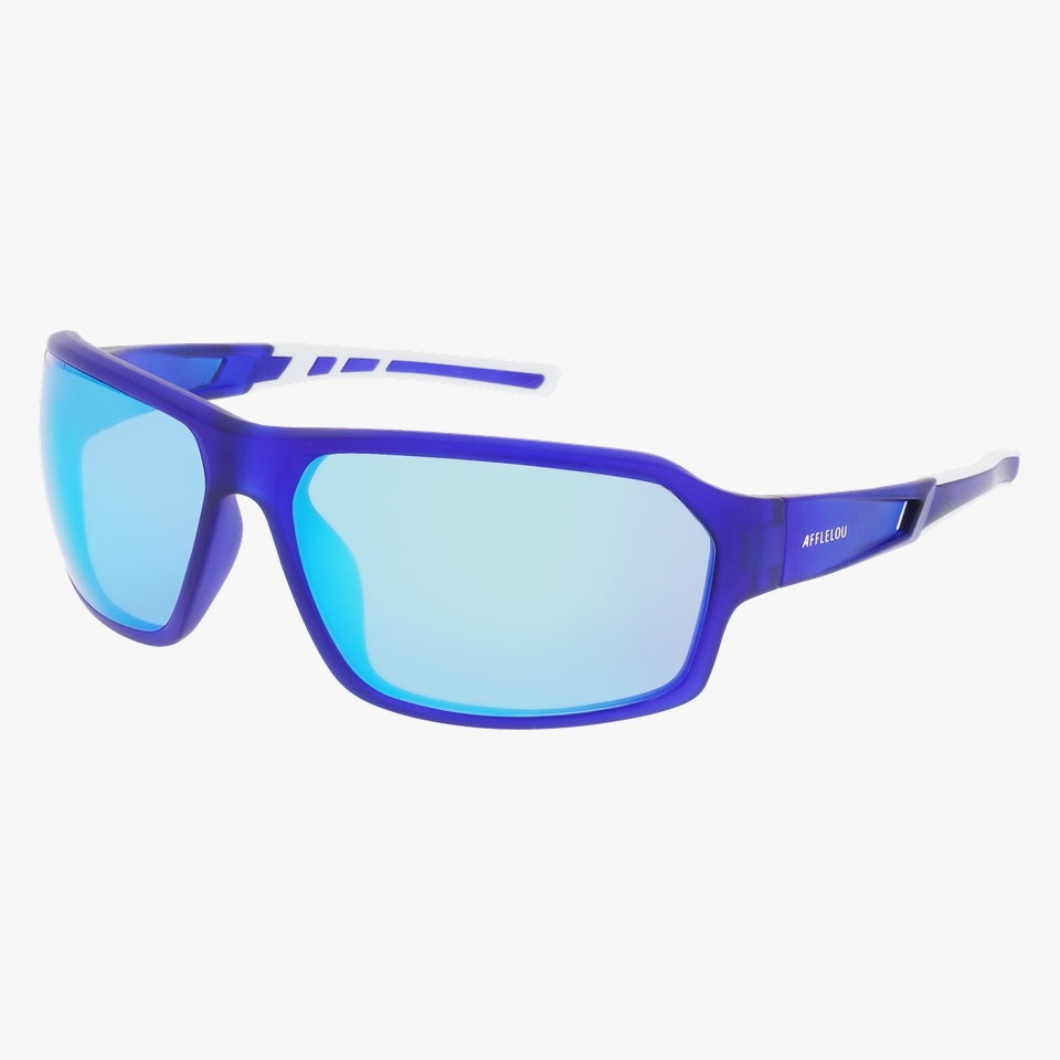 Lunettes de soleil RUFINO bleu/blanc - Vue de face