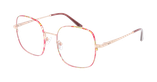 Lunettes de vue femme NIKITA rose/dorée - Vue de face
