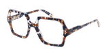 Lunettes de vue femme CARACTÈRES CHARISMATIQUE écaille bleu - Vue de face