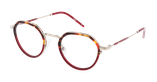 Lunettes de vue homme MAGIC226 écaille/rouge - Vue de face