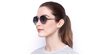 LUNETTES DE SOLEIL femme GALILEA doré/noir - Vue de face