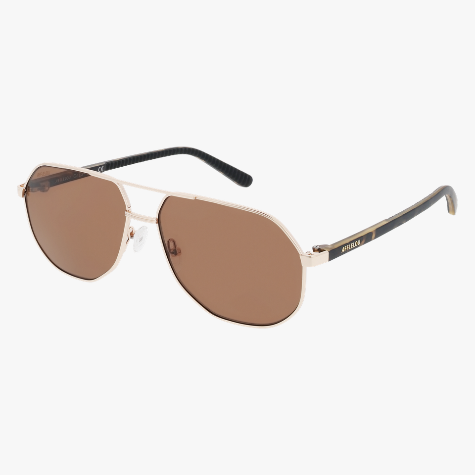 Lunettes de soleil homme WESTON POLARIZED écaille - Vue de face