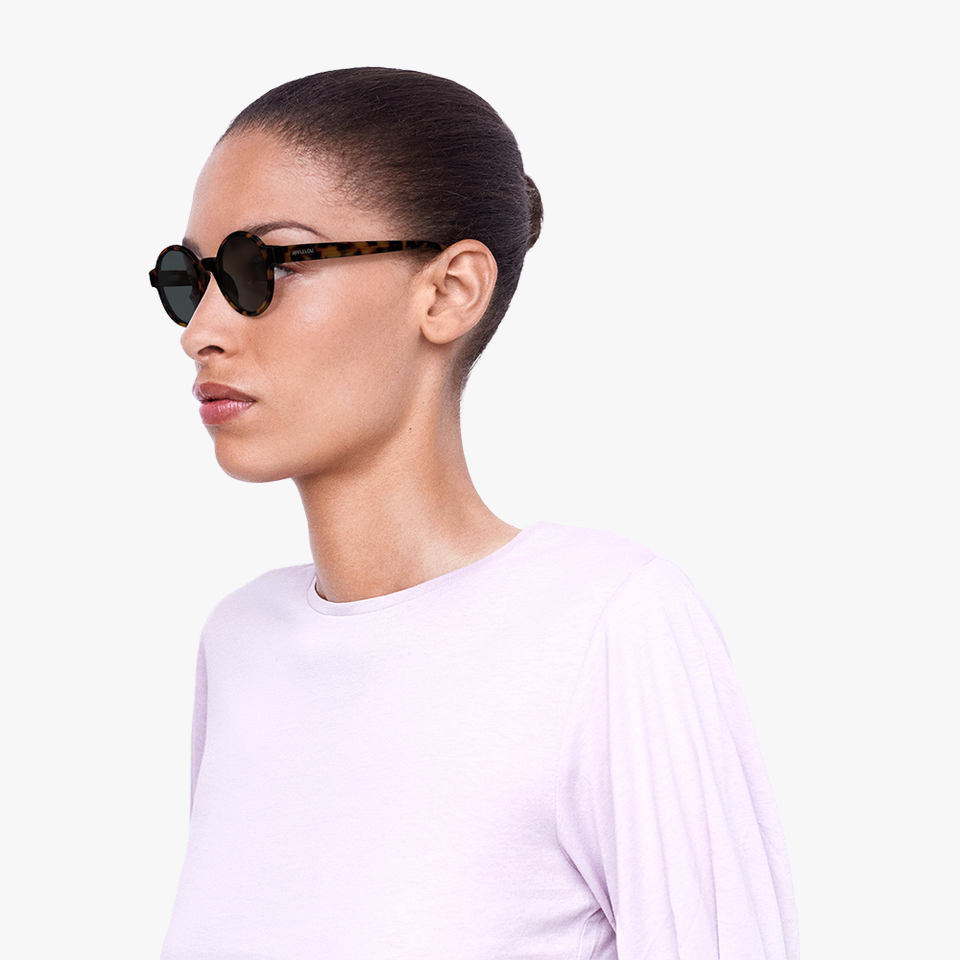 Lunettes de soleil PHILO écaille - Vue de face