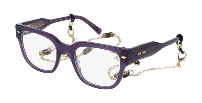 Lunettes de vue femme CARACTÈRES AUDACIEUSE violet - Vue de face
