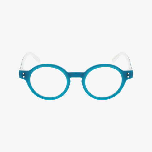 Lunettes de vue femme CARACTÈRES POÉTIQUE bleu Vue de face