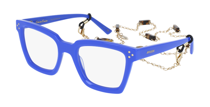 Lunettes de vue femme CARACTÈRES MYSTERIEUSE bleu - Vue de face