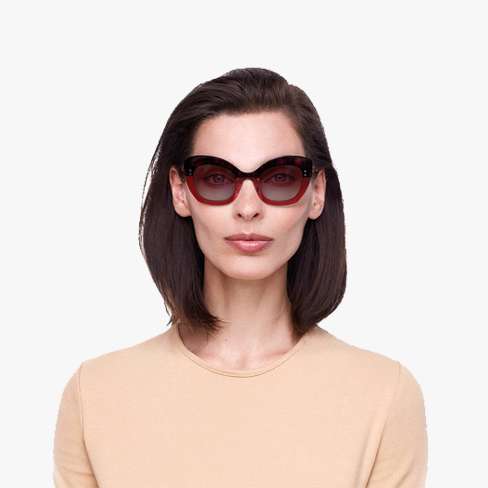 Lunettes de soleil femme MALICIEUSE rouge