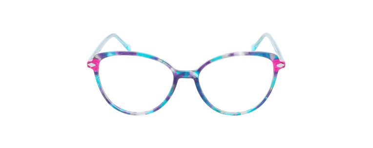 Lunettes de vue femme MAGIC280 bleu/violet - Vue de face