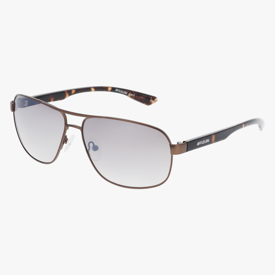 Lunettes de soleil homme SALVATORE marron - Vue de face