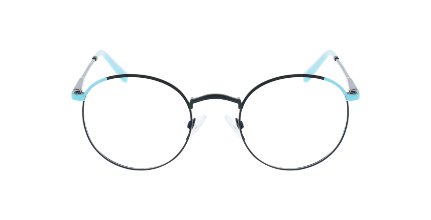 LUNETTES DE VUE femme MELINA noir/turquoise - Vue de face