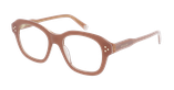 Lunettes de vue femme CARACTÈRES ÉNIGMATIQUE marron - Vue de face