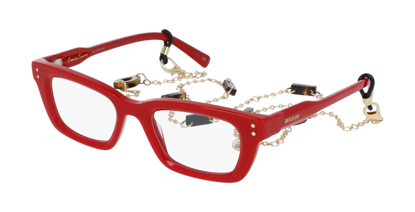 Lunettes de vue femme CARACTÈRES CRÉATIVE rouge - Vue de face