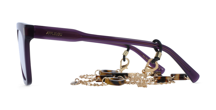Lunettes de vue femme CARACTÈRES REVEUSE violet - Vue de face