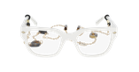 LUNETTES DE VUE femme AUDACIEUSE blanc - Vue de face