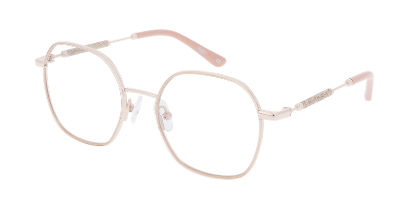 Lunettes de vue femme MAGIC254 rose/dorée - Vue de face