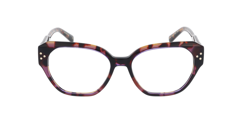 Lunettes de vue femme CARACTÈRES RAFFINÉE violet - Vue de face