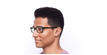 LUNETTES DE VUE homme MAGIC 62 noir/rouge - vue de 3/4