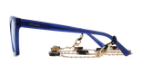Lunettes de vue femme CARACTÈRES MYSTERIEUSE bleu/violet - Vue de face