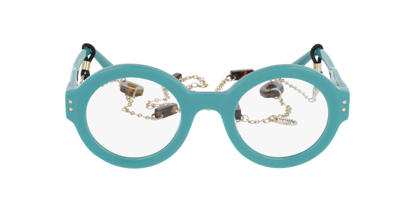 Lunettes de vue femme CARACTÈRES PERSPICACE vert - Vue de face