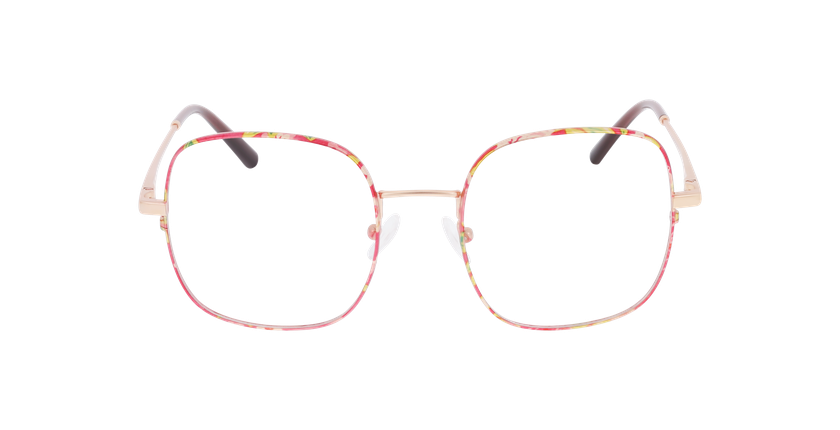 Lunettes de vue femme NIKITA rose/dorée - Vue de face