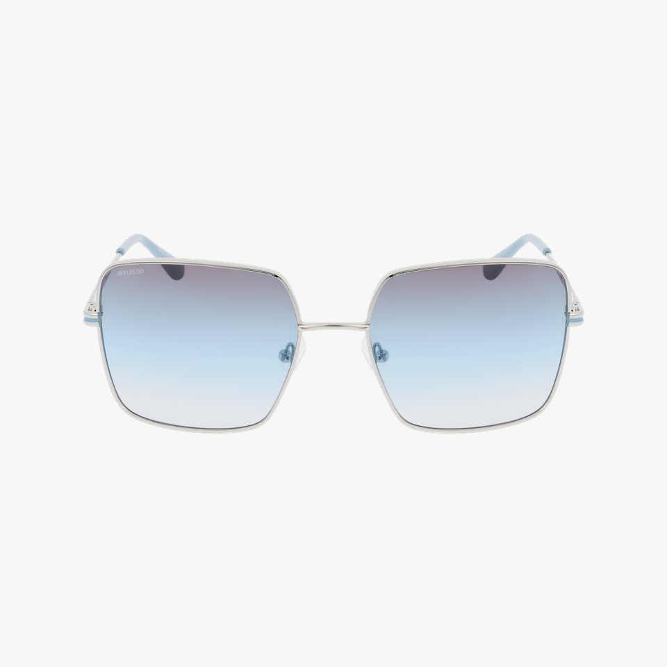 Lunettes de soleil femme ESTELA argenté/bleu - Vue de face