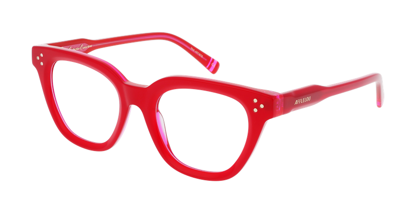 Lunettes de vue femme CARACTÈRES ARTISTE rouge/rose - Vue de face