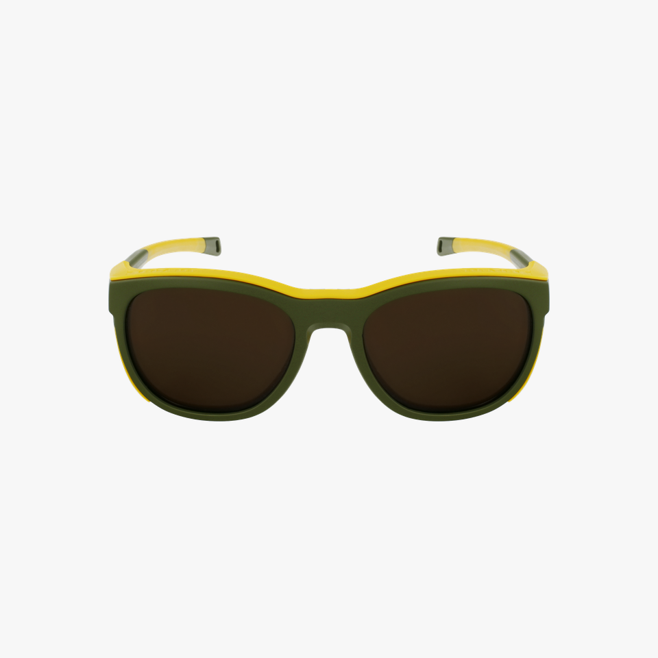 Lunettes de soleil Skyline vert/jaune - Vue de face
