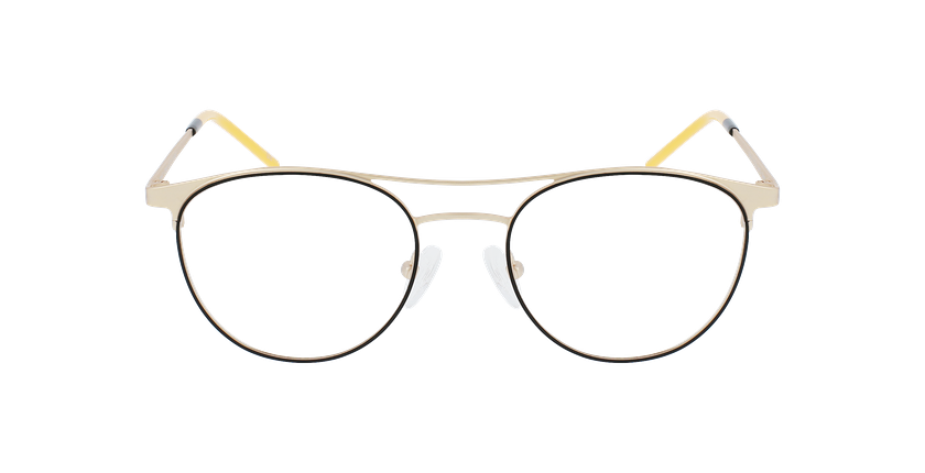 Lunettes de vue femme MAGIC 151 noir/dorée - Vue de face