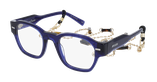 Lunettes de vue femme CARACTÈRES AUTHENTIQUE bleu - Vue de face