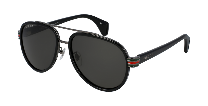 LUNETTES DE SOLEIL homme GG0447S noir - vue de 3/4