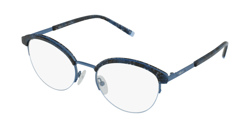 LUNETTES DE VUE femme STRAUSS écaille/bleu - vue de 3/4