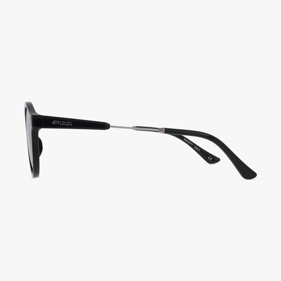 Lunettes de soleil MOTTI noir/argenté - Vue de face
