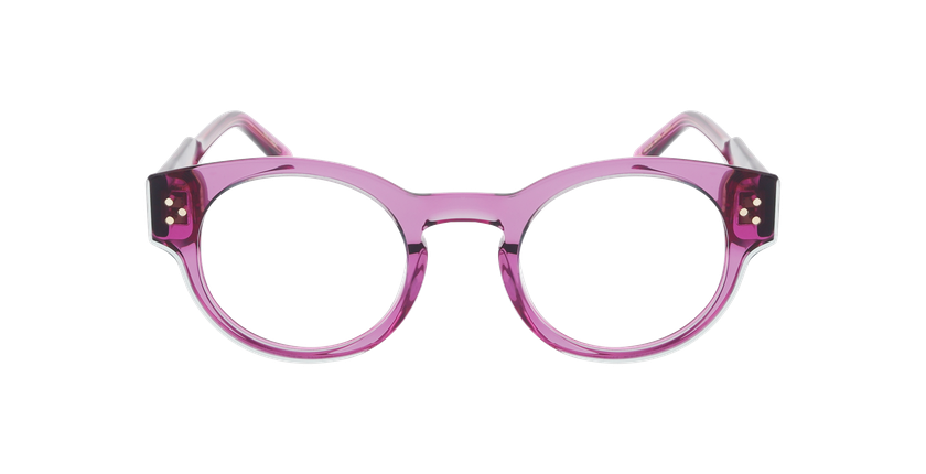 Lunettes de vue femme CARACTÈRES FIDÈLE rose - Vue de face
