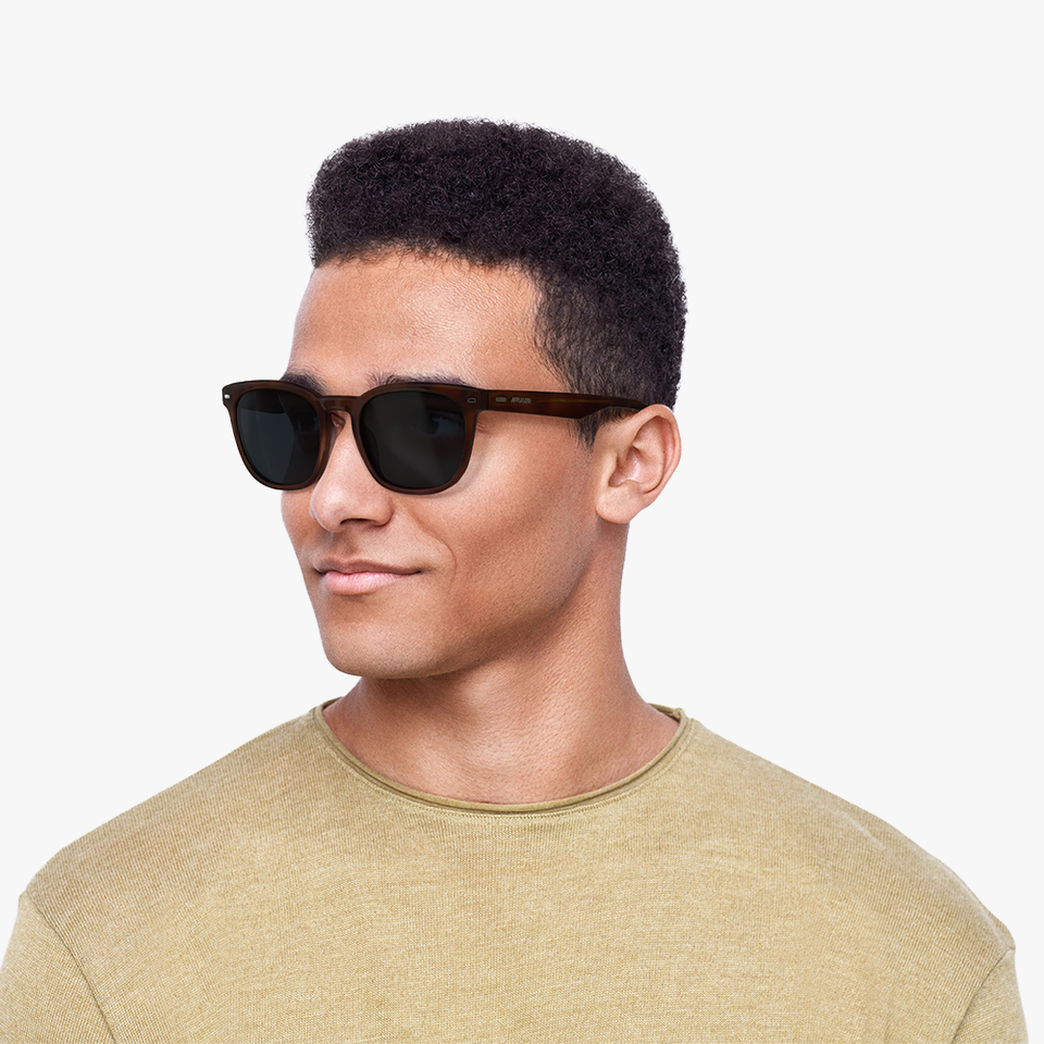 Lunettes de soleil homme KERIAN écaille - Vue de face