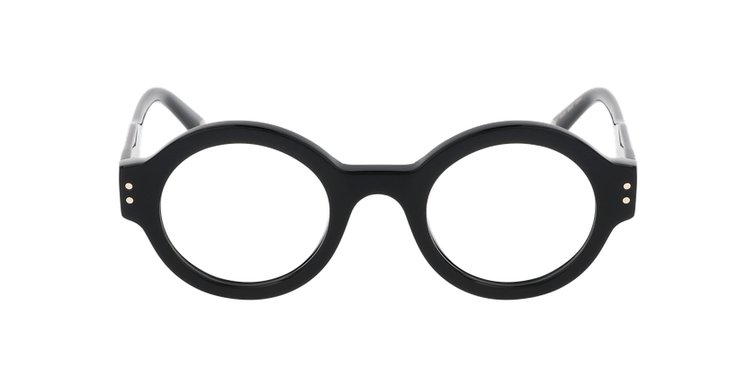 Lunettes de vue femme CARACTÈRES DIPLOMATE noir/dorée - Vue de face