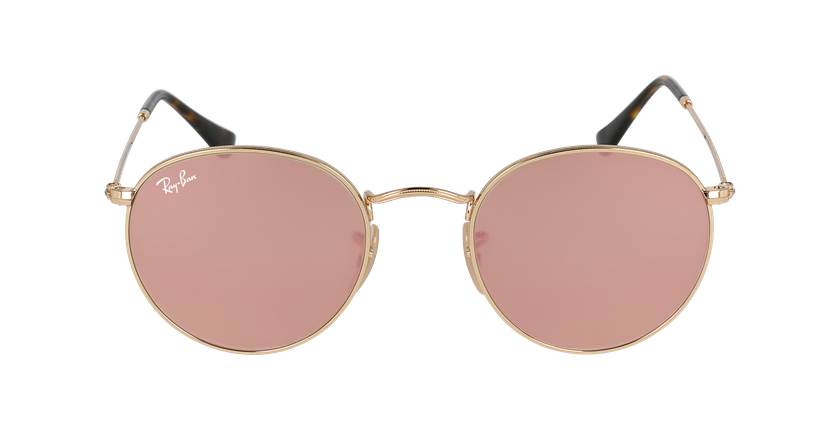 LUNETTES DE SOLEIL homme ROUND METAL 0RB3447N doré - Vue de face